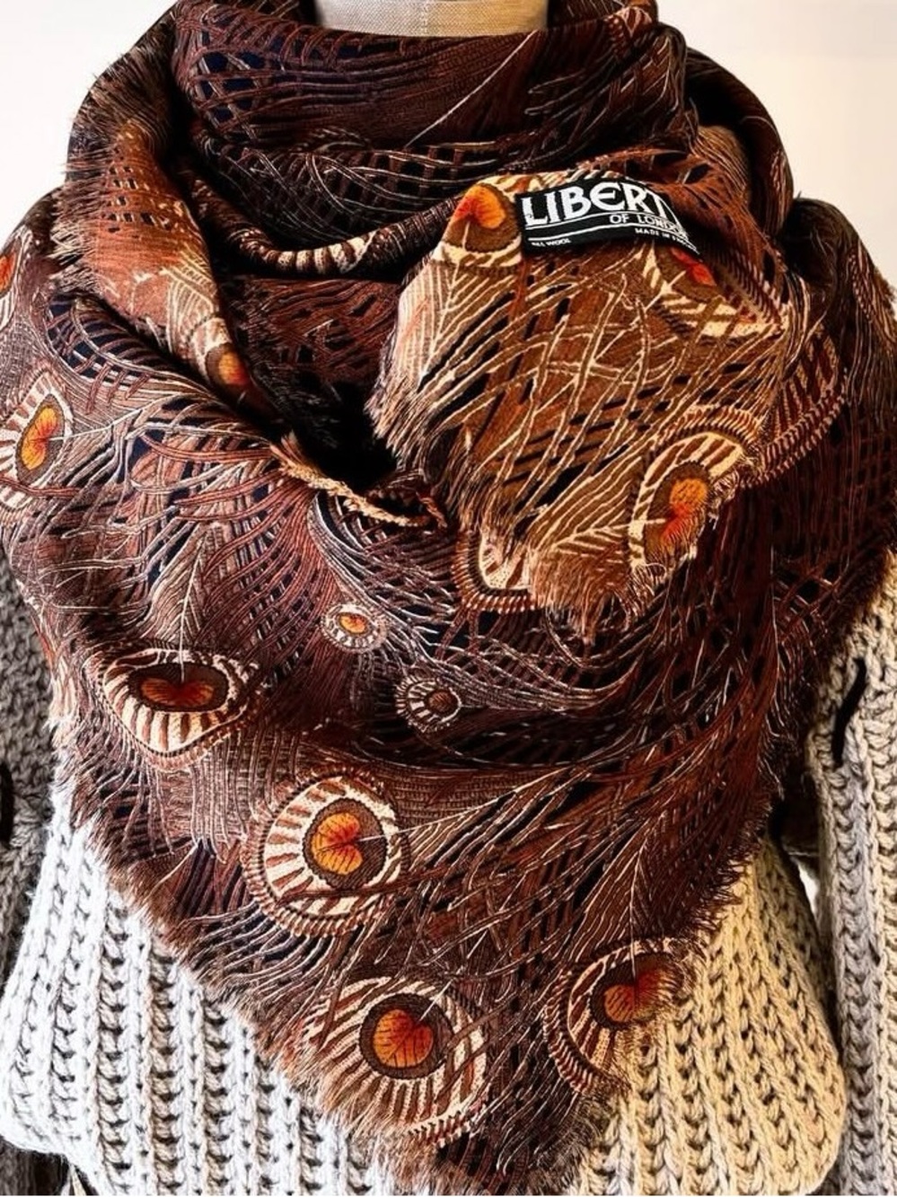 Liberty of London's classic "Hera" design. Wool scarf